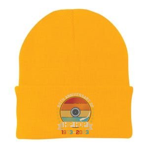 50 Years Hip Hop Vinyl Retro 50th Anniversary Celebration Knit Cap Winter Beanie