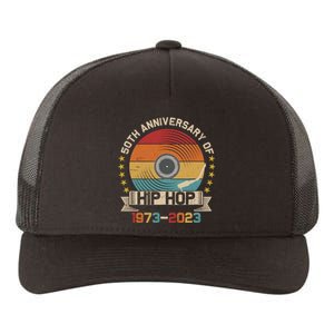 50 Years Hip Hop Vinyl Retro 50th Anniversary Celebration Yupoong Adult 5-Panel Trucker Hat