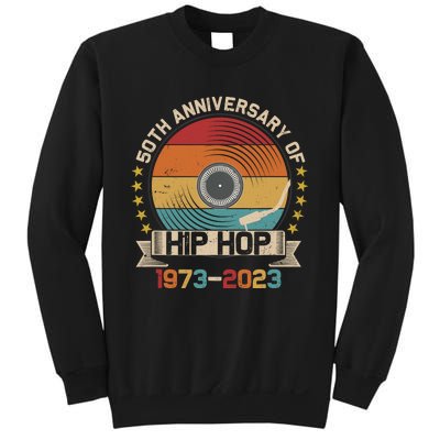 50 Years Hip Hop Vinyl Retro 50th Anniversary Celebration Sweatshirt