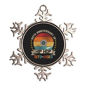 50 Years Hip Hop Vinyl Retro 50th Anniversary Celebration Metallic Star Ornament