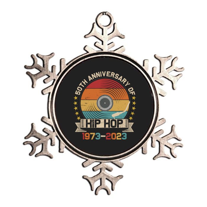 50 Years Hip Hop Vinyl Retro 50th Anniversary Celebration Metallic Star Ornament