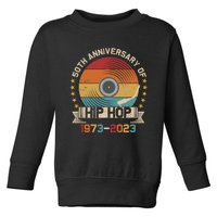 50 Years Hip Hop Vinyl Retro 50th Anniversary Celebration Toddler Sweatshirt