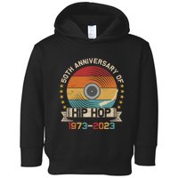 50 Years Hip Hop Vinyl Retro 50th Anniversary Celebration Toddler Hoodie