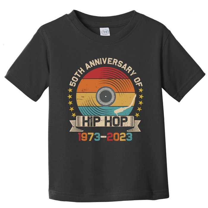 50 Years Hip Hop Vinyl Retro 50th Anniversary Celebration Toddler T-Shirt