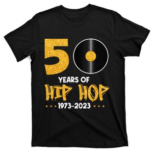 50 Years Hip Hop Vinyl Retro 50th Anniversary Celebration T-Shirt