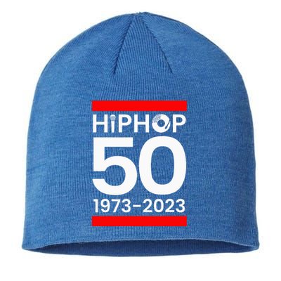 50 Years Hip Hop Retro 50th Anniversary Celebration Sustainable Beanie