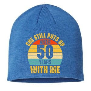 50 Year Marriage Husband 50th Wedding Anniversary Sustainable Beanie