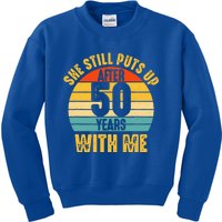 50 Year Marriage Husband 50th Wedding Anniversary Kids Sweatshirt