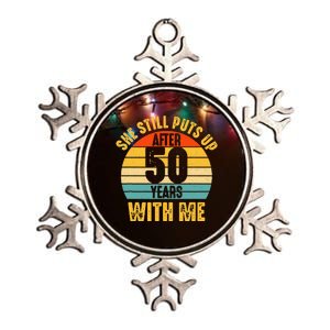 50 Year Marriage Husband 50th Wedding Anniversary Metallic Star Ornament