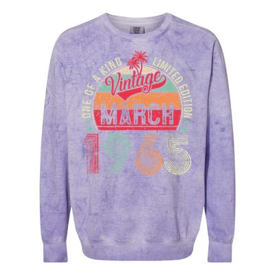 58 Years Old 58th Birthday Gifts Vintage Retro March 1965 Colorblast Crewneck Sweatshirt