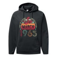 58 Years Old 58th Birthday Gifts Vintage Retro March 1965 Performance Fleece Hoodie