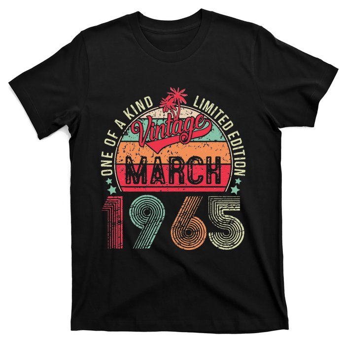 58 Years Old 58th Birthday Gifts Vintage Retro March 1965 T-Shirt