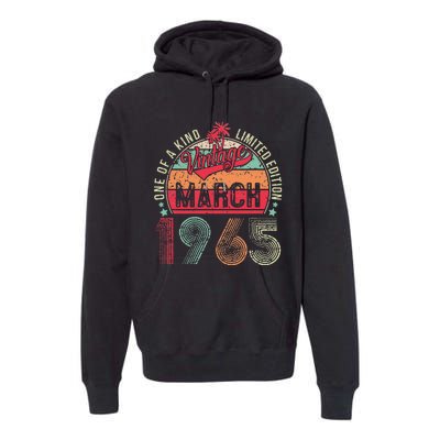 58 Years Old 58th Birthday Gifts Vintage Retro March 1965 Premium Hoodie