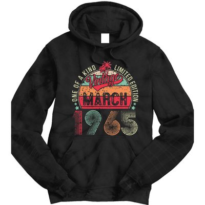 58 Years Old 58th Birthday Gifts Vintage Retro March 1965 Tie Dye Hoodie