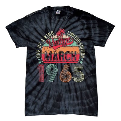 58 Years Old 58th Birthday Gifts Vintage Retro March 1965 Tie-Dye T-Shirt