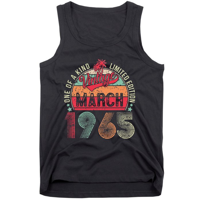 58 Years Old 58th Birthday Gifts Vintage Retro March 1965 Tank Top