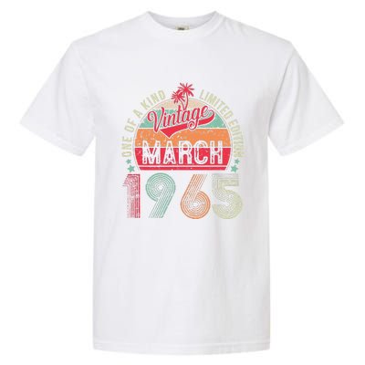 58 Years Old 58th Birthday Gifts Vintage Retro March 1965 Garment-Dyed Heavyweight T-Shirt