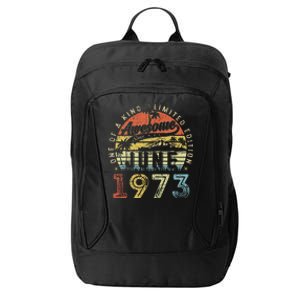 50 Year Old Awesome Since June 1973 50th Birthday City Backpack