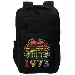 50 Year Old Awesome Since June 1973 50th Birthday Impact Tech Backpack