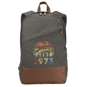 50 Year Old Awesome Since June 1973 50th Birthday Cotton Canvas Backpack