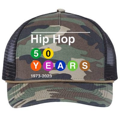 50 Years Of Hip Hop 50th Anniversary Retro Retro Rope Trucker Hat Cap