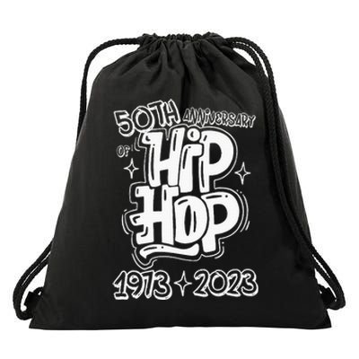 50 Years Old 50th Anniversary Of Hip Hop Graffiti Hip Hop Drawstring Bag