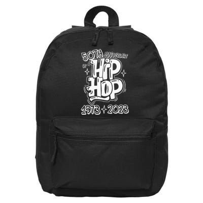 50 Years Old 50th Anniversary Of Hip Hop Graffiti Hip Hop 16 in Basic Backpack