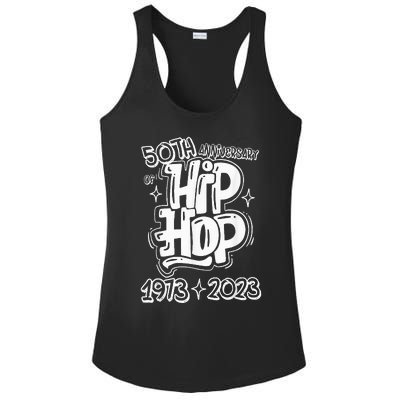 50 Years Old 50th Anniversary Of Hip Hop Graffiti Hip Hop Ladies PosiCharge Competitor Racerback Tank