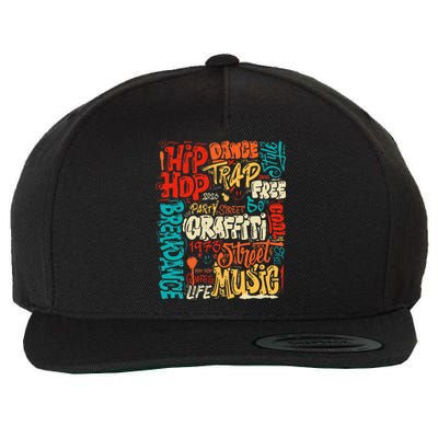 50 Years Old 50th Anniversary Of Hip Hop Graffiti Hip Hop Wool Snapback Cap