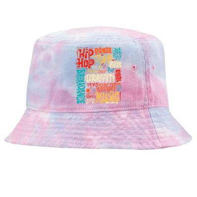 50 Years Old 50th Anniversary Of Hip Hop Graffiti Hip Hop Tie-Dyed Bucket Hat