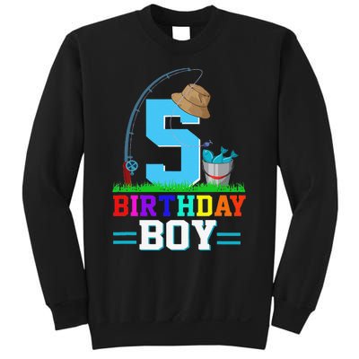 5 Year Old Fishing 5th Birthday Bday Party Decorations Sweatshirt