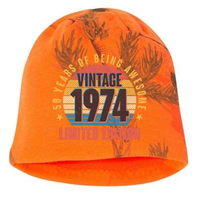 50 Years Of Being Awesome 1974 Limited Edition Vintage Retro Kati - Camo Knit Beanie