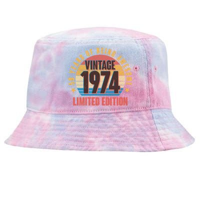 50 Years Of Being Awesome 1974 Limited Edition Vintage Retro Tie-Dyed Bucket Hat