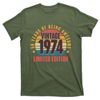 50 Years Of Being Awesome 1974 Limited Edition Vintage Retro T-Shirt