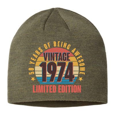 50 Years Of Being Awesome 1974 Limited Edition Vintage Retro Sustainable Beanie