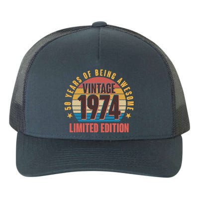 50 Years Of Being Awesome 1974 Limited Edition Vintage Retro Yupoong Adult 5-Panel Trucker Hat