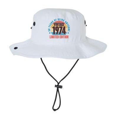 50 Years Of Being Awesome 1974 Limited Edition Vintage Retro Legacy Cool Fit Booney Bucket Hat