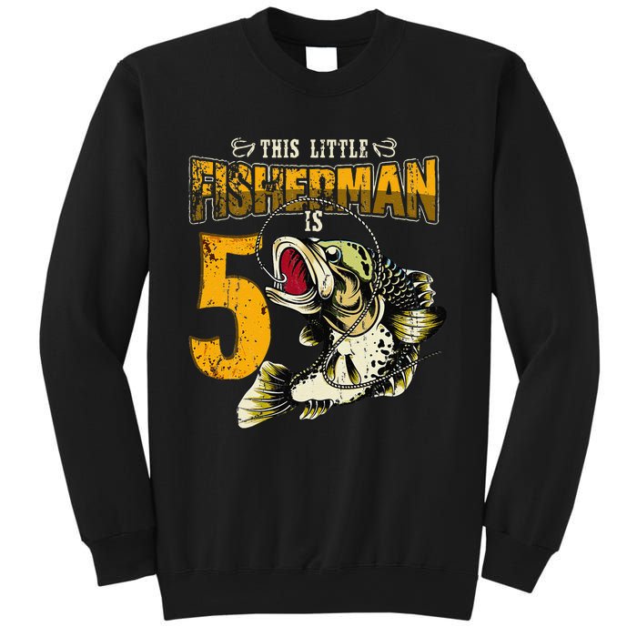 5 Year Old Fishing Gifts Fisherman 5th Birthday Sweatshirt