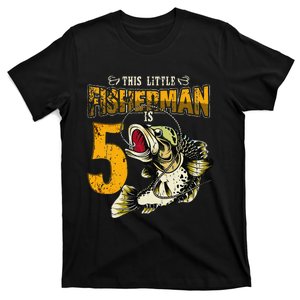 5 Year Old Fishing Gifts Fisherman 5th Birthday T-Shirt