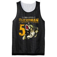 5 Year Old Fishing Gifts Fisherman 5th Birthday Mesh Reversible Basketball Jersey Tank