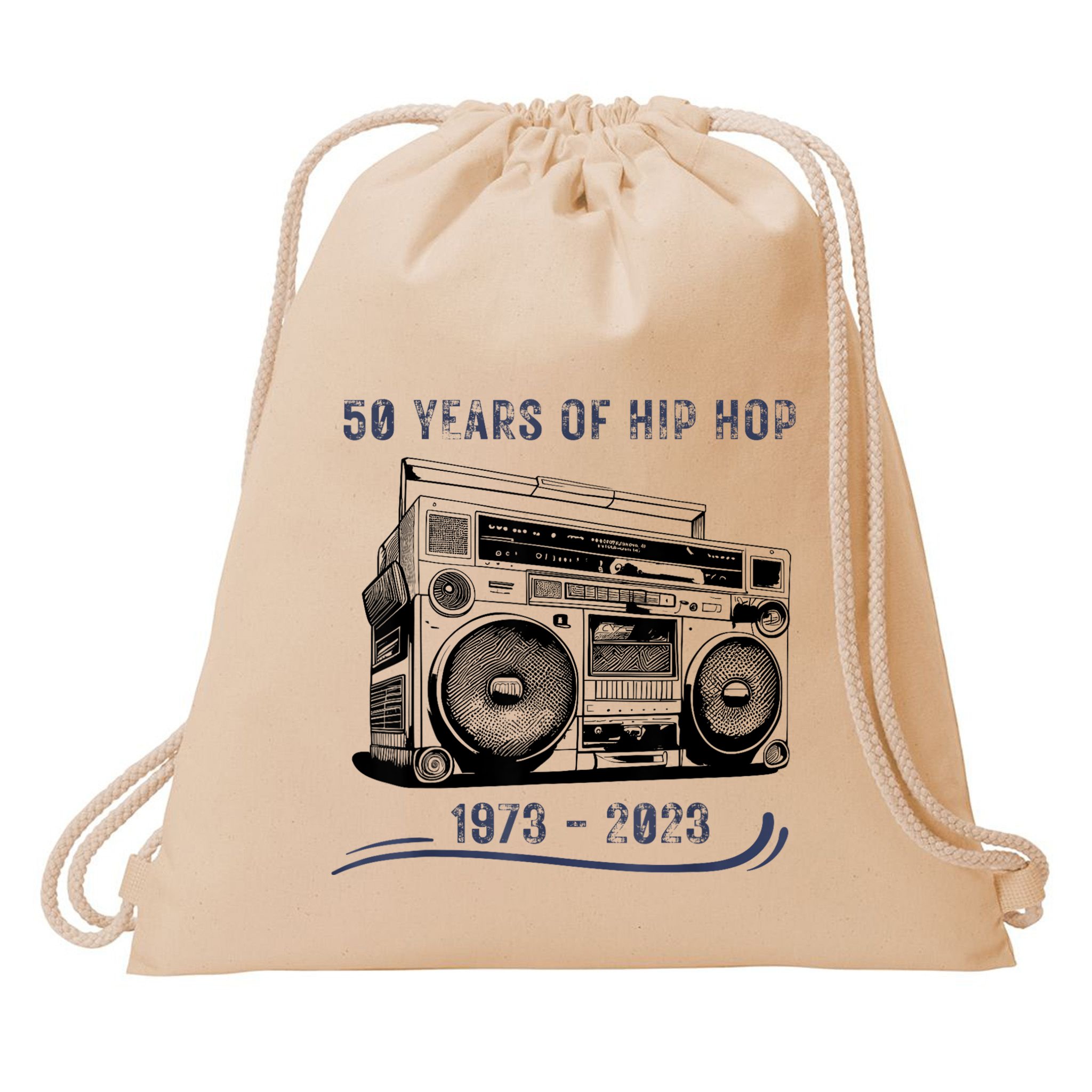 50 Years Of Hip Hop 50th Anniversary Of Rap Drawstring Bag