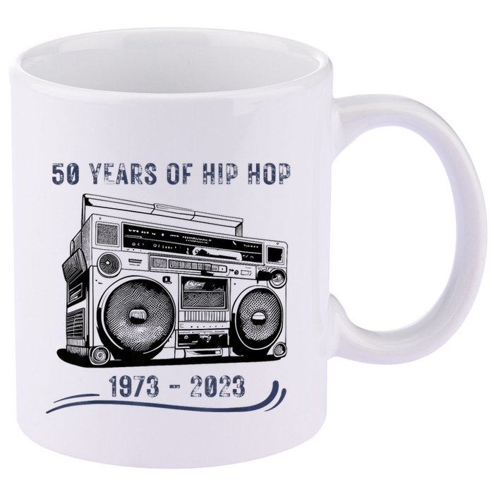 50 Years Of Hip Hop 50th Anniversary Of Rap 11oz C Handle Ceramic Mug