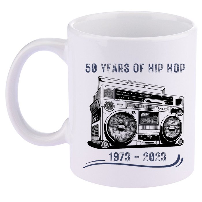 50 Years Of Hip Hop 50th Anniversary Of Rap 11oz C Handle Ceramic Mug