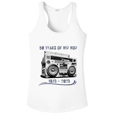 50 Years Of Hip Hop 50th Anniversary Of Rap Ladies PosiCharge Competitor Racerback Tank