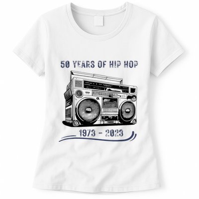 50 Years Of Hip Hop 50th Anniversary Of Rap Womens T-Shirt