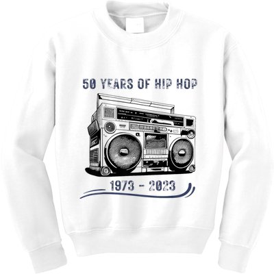 50 Years Of Hip Hop 50th Anniversary Of Rap Kids Sweatshirt