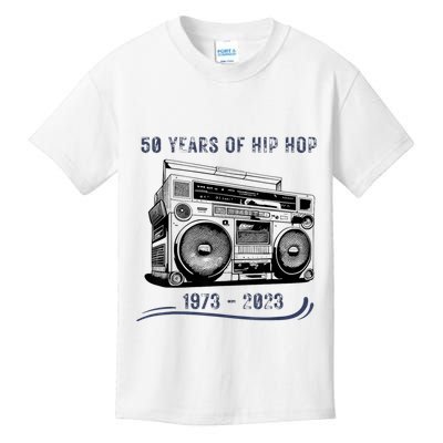 50 Years Of Hip Hop 50th Anniversary Of Rap Kids T-Shirt