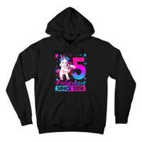 5 Years Old Flossing Unicorn Gifts 5th Birthday Girl Party Tall Hoodie