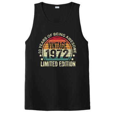 50 Year Old Gifts Vintage 1972 Limited Edition 50th Birthday PosiCharge Competitor Tank