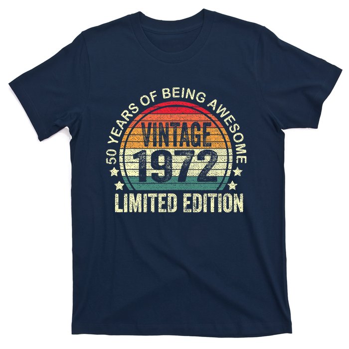 50 Year Old Gifts Vintage 1972 Limited Edition 50th Birthday T-Shirt